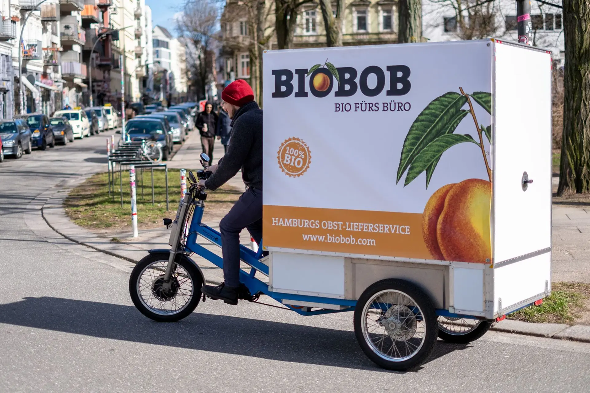 Transportrad mit Biobob-Banner