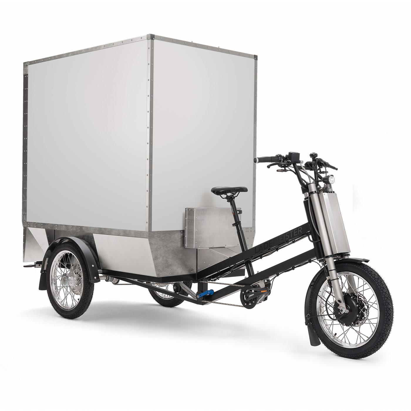 Transportfahrrad Lademeister mit Transportbox ideal für Logistikeinsätze