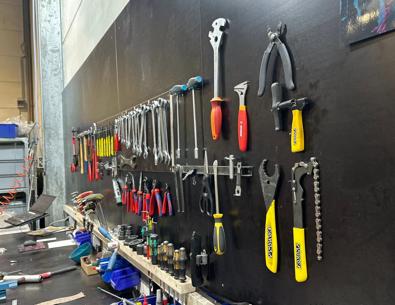 Werzeugwand zur Reparatur von euren Cargobikes